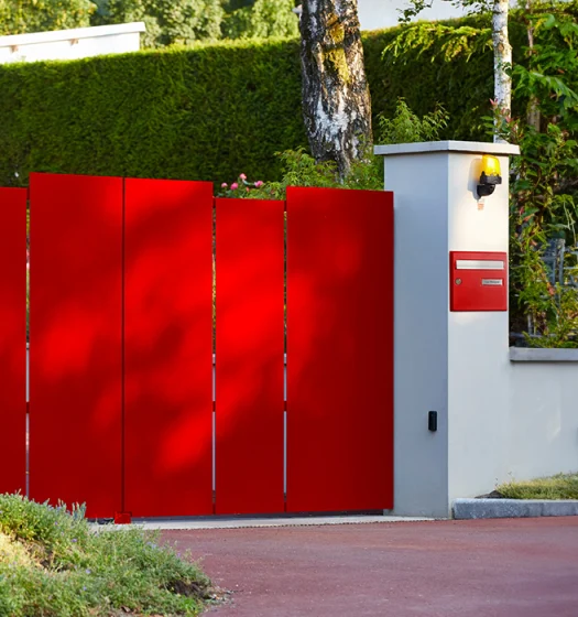 Aperçu Boite Décobox rouge encastrée dans un mur