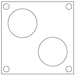 dimensions cache pour deux extincteurs