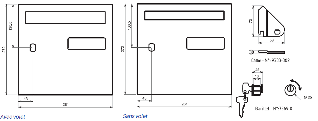 pièces détachées pour boite aux lettres streetbox