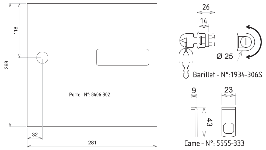 pièces détachées pour boite aux lettres loft double face