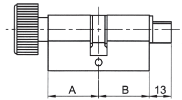 Schema cylindre à bouton et à triangle