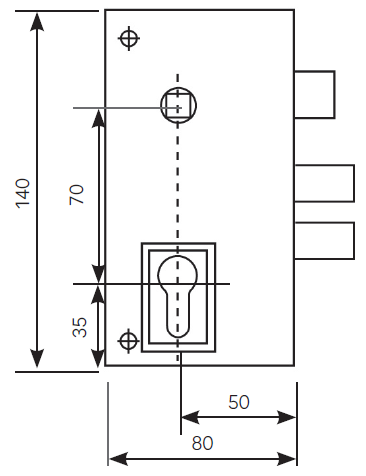 Schema serrure série DAD 700